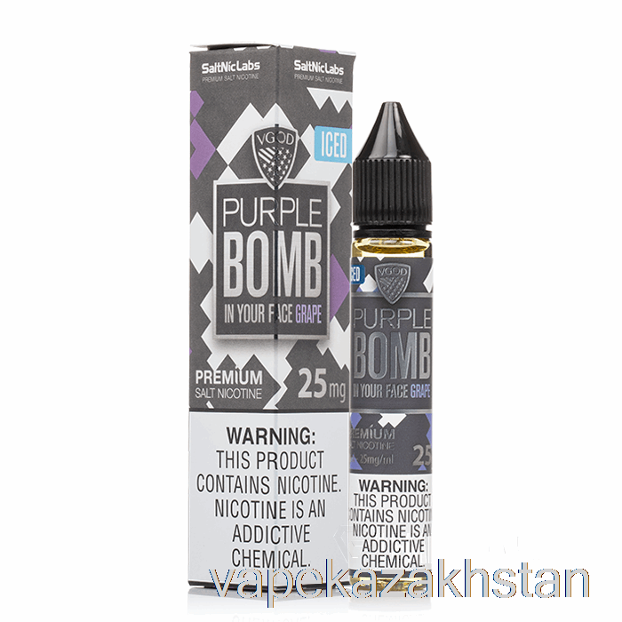 Vape Disposable Iced Purple Bomb - VGOD Salts - 30mL 25mg